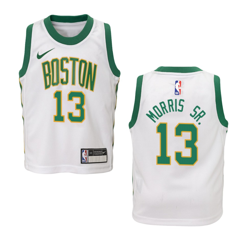 Youth Boston Celtics Marcus Morris #13 Swingman City White Jersey 2401CZNT